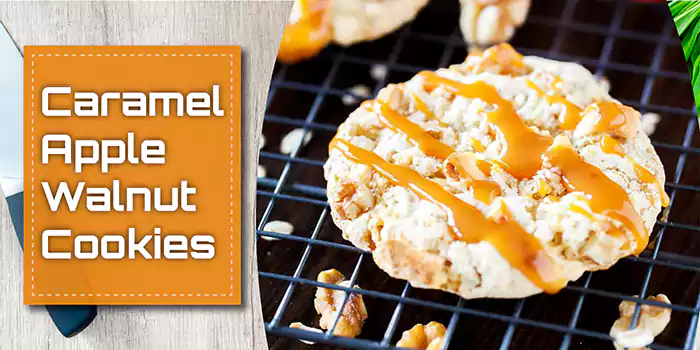 Caramel Apple Walnut Cookies