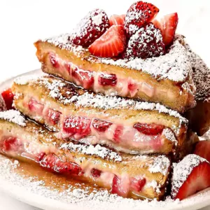 Cream Cheese Strawberry Stuffed French Toast 2